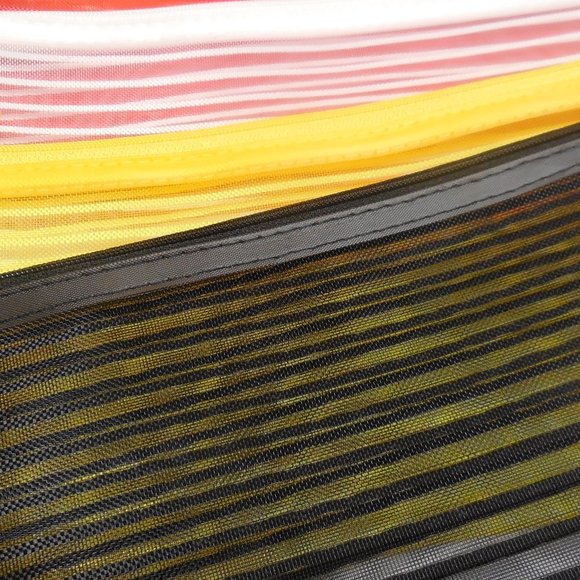 Cosmetic Pouch set of 5 travel makeup toiletry bag see-through 9" x 4.5" - Picture 3 of 7